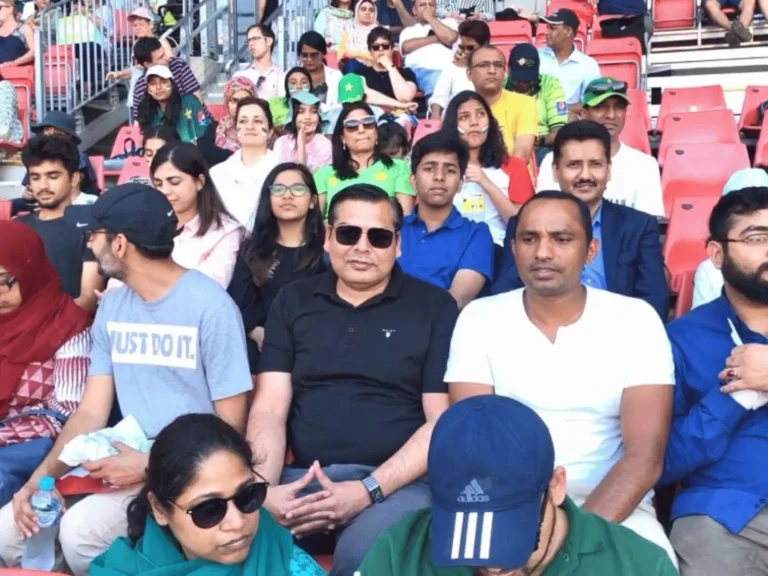cricket match gathering